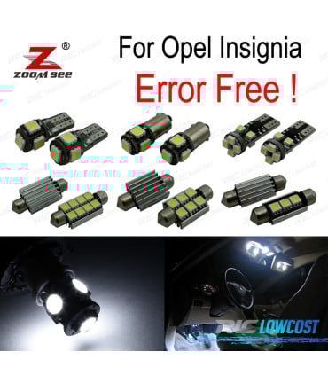 KIT 20 BOMBILLAS LED INTERIOR PARA OPEL INSIGNIA