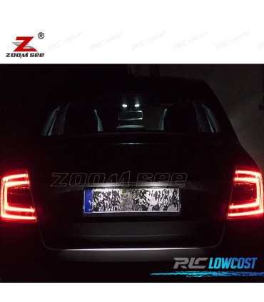 KIT 16 BOMBILLAS LED INTERIOR PARA SKODA OCTAVIA 3 MK3 SALÓN MKIII 5E3 SEDÁN RS 2013 +