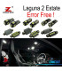 KIT 18 BOMBILLAS LED INTERIOR 01-07 RENAULT LAGUNA TOURER II 2 MK2