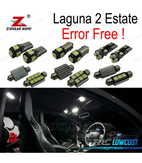 KIT 18 BOMBILLAS LED INTERIOR 01-07 RENAULT LAGUNA TOURER II 2 MK2