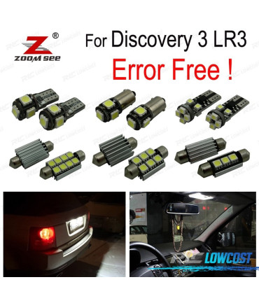 KIT 23 BOMBILLAS LED INTERIOR LAND ROVER DISCOVERY 3 LR3 05-09
