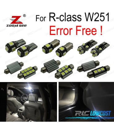 KIT 22 BOMBILLAS LED INTERIOR PARA MERCEDES CLASE R W251 R320 R350 R500 2006-2014
