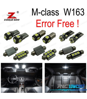 KIT 18 BOMBILLAS LED INTERIOR MERCEDES CLASE M W164 ML320 ML350 ML420 ML450 ML63 AMG 06-11