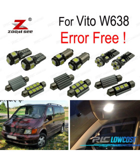 KIT 13 BOMBILLAS LED INTERIOR PARA MERCEDES VITO W638 96-03