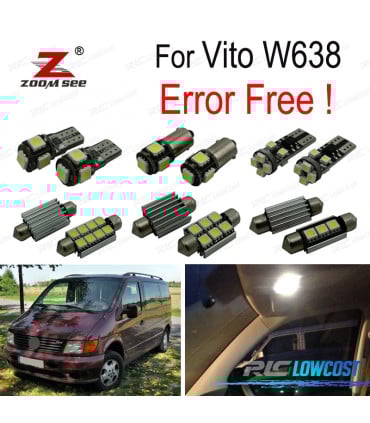 KIT 13 BOMBILLAS LED INTERIOR PARA MERCEDES VITO W638 96-03