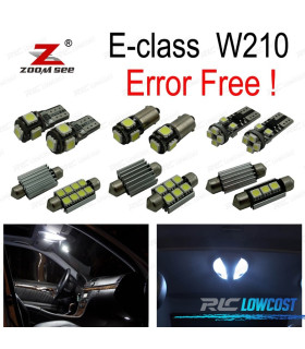 KIT 19 BOMBILLAS LED INTERIOR MERCEDES E CLASE W210 SEDAN E220 E240 E270 E300 E320 E420 E320 E430 E55AMG