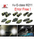 KIT 29 BOMBILLAS LED INTERIOR MERCEDES E CLASE W211 E320 E350 E430 E500 E550 E63 AMG 02-08