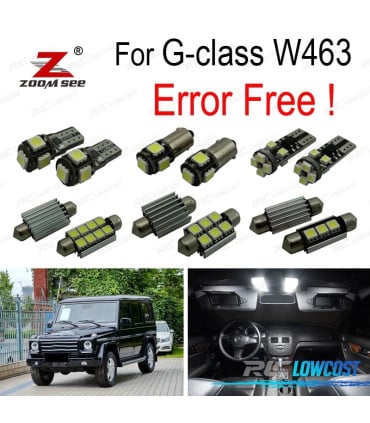 KIT 13 BOMBILLAS LED INTERIOR PARA MERCEDES CLASE G W463 G500 G550 G350 G63 AMG G65 2012-2016