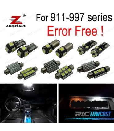 KIT 20 BOMBILLAS LED INTERIOR PARA PORSCHE 911 997 CARRERA TURBO 05-11