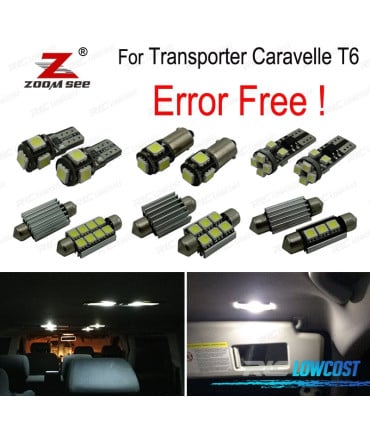 KIT 19 BOMBILLAS LED INTERIOR PARA VOLKSWAGEN VW CARAVELLE MK6 T6 2016-2018