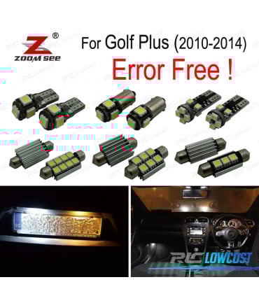 KIT 14 BOMBILLAS LED INTERIOR PARA VOLKSWAGEN VW GOLF PLUS 2010-2014