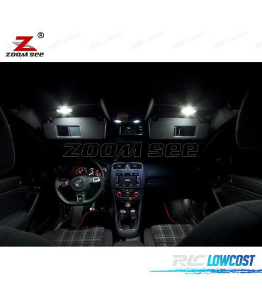 KIT 14 BOMBILLAS LED INTERIOR PARA VOLKSWAGEN VW GTI GOLF6 GOLF MK6 MK 6 VI MKVI 2010-2014