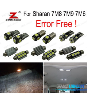 KIT 21 BOMBILLAS LED INTERIOR PARA VOLKSWAGEN VW SHARAN 7 M 8 7M9 7M6 1995-2000