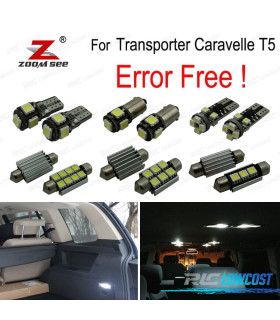 KIT 20 BOMBILLAS LED INTERIOR PARA VOLKSWAGEN VW ACCESORIOS TRANSPORTER CARAVELLE MK5 T5 2003 -2015