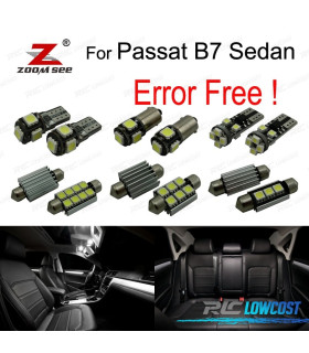 KIT 18 BOMBILLAS LED INTERIOR PARA VOLKSWAGEN VW VOLKSWAGEN VW PASSAT B7 SEDÁN 2012-2015