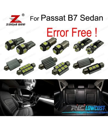 KIT 18 BOMBILLAS LED INTERIOR PARA VOLKSWAGEN VW VOLKSWAGEN VW PASSAT B7 SEDÁN 2012-2015
