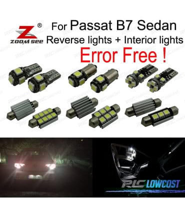 KIT 18 BOMBILLAS LED INTERIOR PASSAT B7 SEDAN SÓLO 12-15