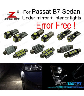 KIT 18 BOMBILLAS LED INTERIOR PASSAT B7 SEDÁN 12-15