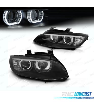 FAROS BMW E92 E93 06-10 XENON AFS OJOS ANGEL LED DLR FONDO NEGRO