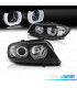 FAROS BMW E90 E91 05-08 OJOS ANGEL 3D FONDO NEGRO