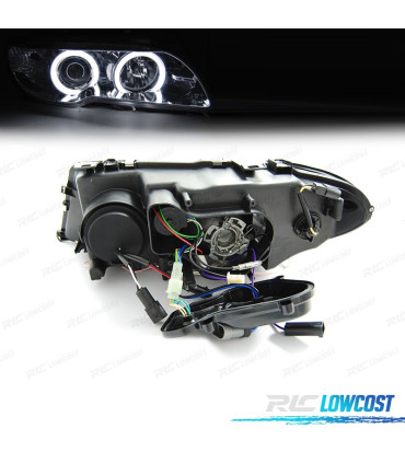 FAROS BMW E46 COUPE 03-06 XENON OJOS ANGEL CCFL FONDO CROMADO