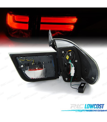 PILOTOS BMW X5 E70 07-10 LED LIGHTBAR ROJO CROMO