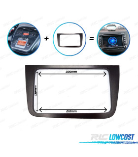 MARCO GRIS RADIO 2-DIN PARA SEAT ALTEA TOLEDO VOLANTE IZQUIERDA