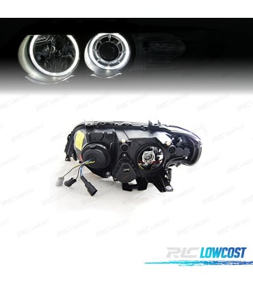 FAROS PARA BMW X5 E53 99-03 OJOS ANGEL LED FONDO NEGRO