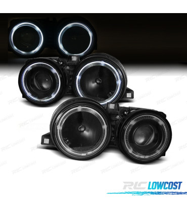 FAROS OJOS ANGEL BMW E30 82-94 FONDO NEGRO