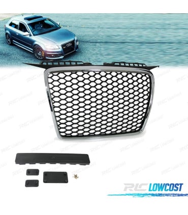 PARRILLA AUDI A3 8P 8PA 05-08 LOOK RS CROMO