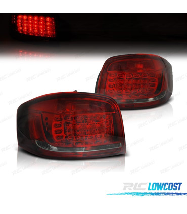 PILOTOS LED AUDI A3 8P 08-12 ROJO AHUMADO