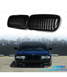 PARRILLAS DELANTERAS BMW E38 99-01 LOOK M NEGRO BRILLO