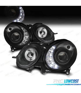 FAROS XENON MERCEDES CLASE E W211 02-06 LUZ DIURNA FONDO NEGRO