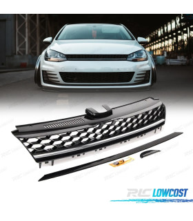 PARRILLA VOLKSWAGEN VW GOLF 7 12-17 LOOK R NEGRO CROMO
