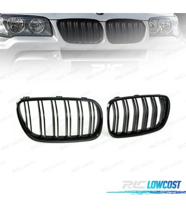 PARRILLAS DOBLES BMW X3 E83 06-11 NEGRO BRILLO