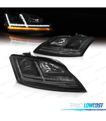 FAROS XENON AUDI TT 8J 06-10 LUZ DIURNA LED DINAMICO NEGRO