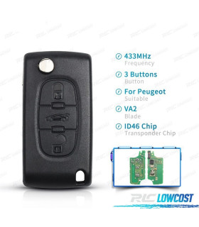 LLAVE COMPLETA PARA PEUGEOT 307 308 407 607