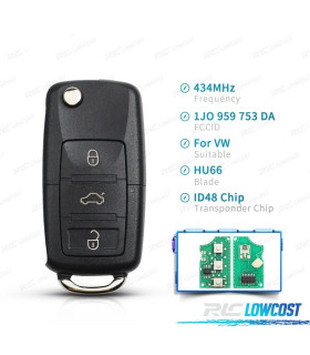 LLAVE COMPLETA PARA SEAT VOLKSWAGEN VW SKODA VARIOS MODELOS