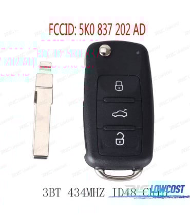 LLAVE COMPLETA PARA VOLKSWAGEN VW SEAT SKODA VARIOS MODELOS