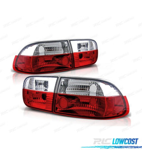 PILOTOS HONDA CIVIC 91-95 ROJO CROMO