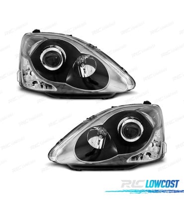 FAROS HONDA CIVIC 01-06 PROYECTOR FONDO NEGRO