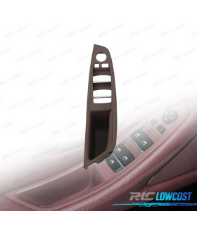 MOLDURA BOTONERA PANEL DE PUERTA PARA BMW SERIE 5 F10 F11 MARRON OSCURO