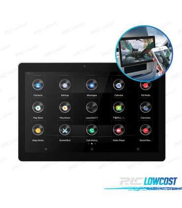REPOSACABEZAS ANDROID 10 9.1" PULGADAS HD USB SD