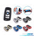 FUNDA CARCASA LLAVE BMW CUADRADA CROMO Y NEGRO