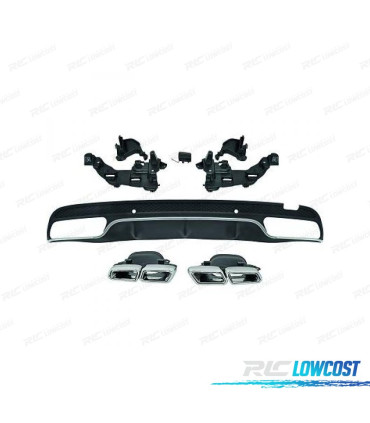 DIFUSOR MERCEDES CLASE C W205 AMG LOOK C63 SEDAN 14-17 + COLAS ESCAPE