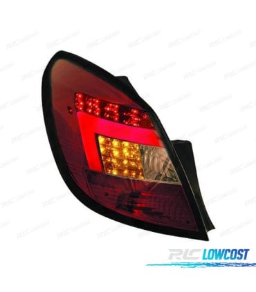 PILOTOS LED ROJOS AHUMADOS PARA OPEL CORSA D 3 5 TRG. 06-14