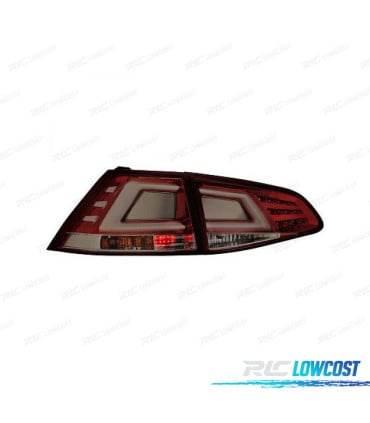 PILOTOS LED ROJO AHUMADO PARA VOLKSWAGEN VW GOLF VII LIMOUSINE 12-17