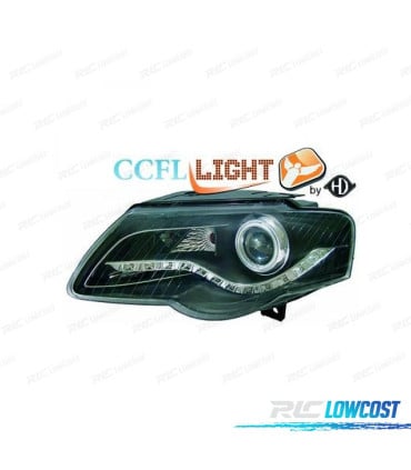 FAROS PARA VOLKSWAGEN VW PASSAT LIM KOMB. 05-10 CCFL NEGRO