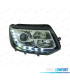 FAROS PARA VOLKSWAGEN VW T5 MULTIVAN CARAVELLE 09-15 CROMO NEGRO