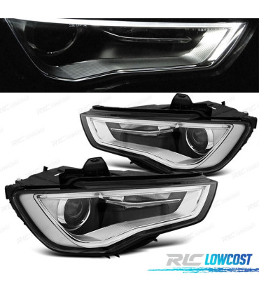 FAROS TUBE LIGHT DRL LED AUDI A3 8V 12-16 NEGROS